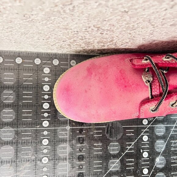 Timberland 22367 Nelli Women Size 7.5M Pink Nubuck Waterproof 4 Eye Chukka Boot - Picture 12 of 12